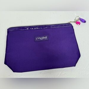 Lancome Violet Cosmetic Pouch with Jewel Zip Charms